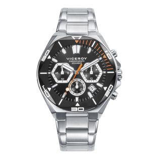 RELOJ VICEROY CAB CRONOGRAFO ACERO BRAZALETE ESF NEGRA