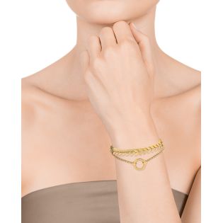 PULSERA VICEROY ACERO IP DORADO 3 CADENAS ARO SRA