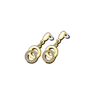 PENDIENTES LOTUS STYLE SRA ACERO CHAPADO 