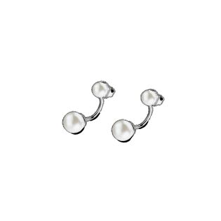 PENDIENTES LOTUS STYLE ACERO PERLA