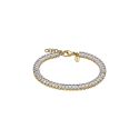 PULSERA LOTUS STYLE SRA ACERO IP DORADO CIRCONITAS