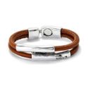 PULSERA UNO DE 50 CUERO DOBLE CAMEL 