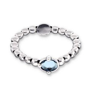 PULSERA UNODE50 SER DESLUMBRANTE CUERO AZUL 