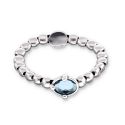 PULSERA UNODE50 SER DESLUMBRANTE CUERO AZUL 