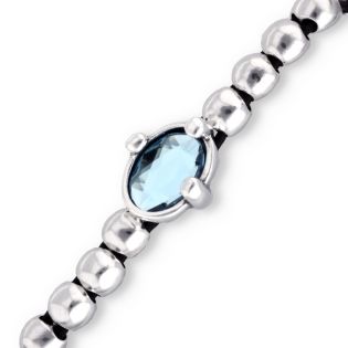 PULSERA UNODE50 SER DESLUMBRANTE CUERO AZUL 