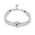 PULSERA UNODE50 SER INTUITIVA CUERO BOLAS DOBLE 20 MICRAS
