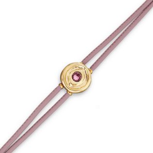 PULSERA UNODE50 SER INTUITIVA CUERO Y METAL 20 MICRAS