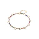 PULSERA VICEROY PLATA DE LEY IP DORADO CRISTAL COLOR