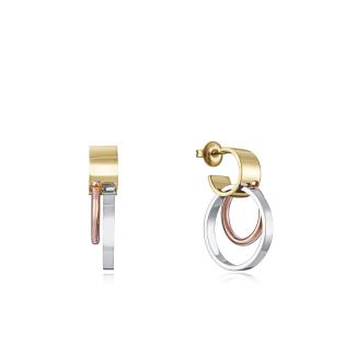 PENDIENTES VICEROY ACERO IP ROSA Y DORADO SRA