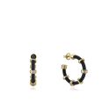 PENDIENTES VICEROY ACERO IP IP NEGRO Y DORADO CIRCONITAS
