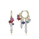 PENDIENTES VICEROY ACERO IP PIEDRAS Y PERLAS NAT