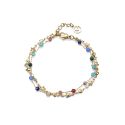 PULSERA VICEROY ACERO IP DORADO PIEDRAS NATURA