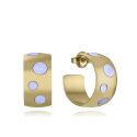 PENDIENTES VICEROY ACERO CHAPADO Y MADRE PERLA