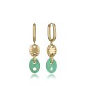 PENDIENTES VICEROY ACERO CHAPADO Y PIEDRA NATURAL CALABROTE