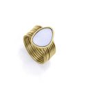 SORTIJA VICEROY SEÑORA ACERO IP DORADO MADRE PERLA MULTIPLES ANILLOS 