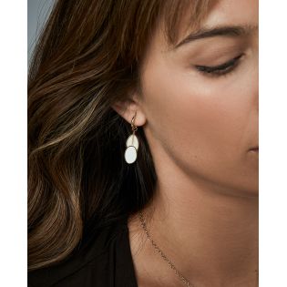 PENDIENTES VICEROY ACERO IP DORADO MADRE PERLA 