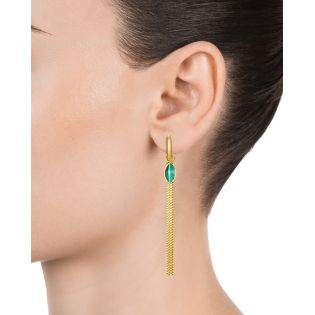 PENDIENTES VICEROY ACERO IP DORADO CIRCONITAS
