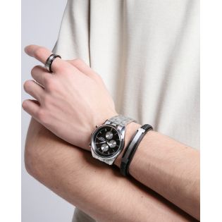 SORTIJA VICEROY CAB TITANIO IP NEGRO FASHION