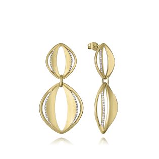 PENDIENTES VICEROY SEÑORA ACERO IP DORADO CIRCONITAS 