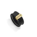 SORTIJA VICEROY ACERO IP NEGRO Y DORADO CIRCONITAS 