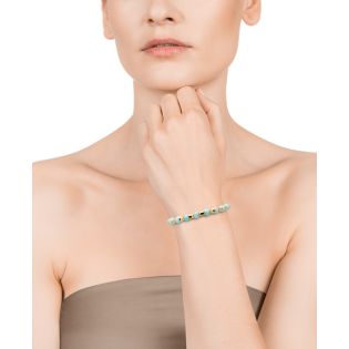PULSERA VICEROY ACERO DORADO Y PIEDRAS NATURALES
