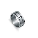 ANILLO VICEROY ACERO GRABADO CRUZ NEGRA