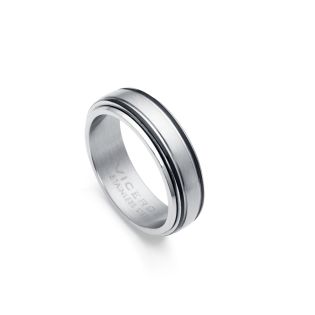 SORTIJA VICEROY CABALLERO ACERO IP NEGRO 