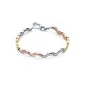 PULSERA VICEROY ACERO IP DORADO Y ROSA ONDAS SRA