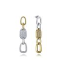 PENDIENTES VICEROY SEÑORA ACERO BITONO CIRCONITAS 