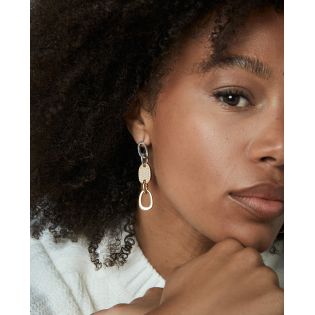 PENDIENTES VICEROY SEÑORA ACERO BITONO CIRCONITAS 