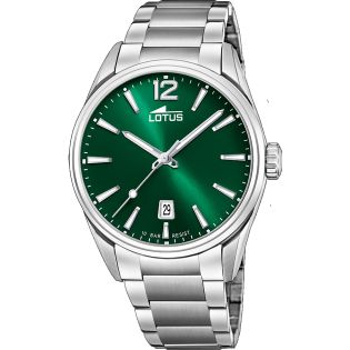 RELOJ LOTUS ARMIS ACERO ESF. VERDE CALENDARIO 