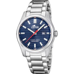 RELOJ LOTUS CABALLERO ARMIS ACERO ESF. AZUL CALENDARIO 