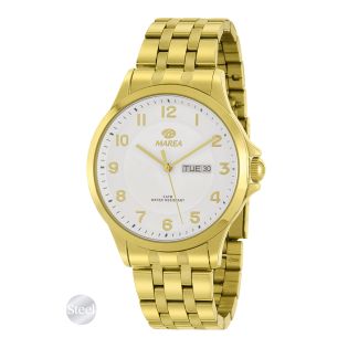 RELOJ MAREA CABALLERO ARMIS ACERO IP DORADO ESF. BLANCA CALENDARIO 