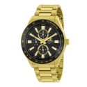 RELOJ MAREA CABALLERO ARMIS ACERO IP DORADO ESF. NEGRA MULTIFUNCIÓN 