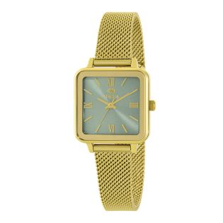 RELOJ MAREA SEÑORA CORREA MALLA ACERO IP DORADO, ESF. VERDE 