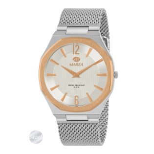 RELOJ MAREA CABALLERO CORREA MALLA ACERO ESF. IP ROSA 