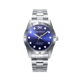 RELOJ MARK MADDOX CAB ACERO BRAZALETE ESF AZUL