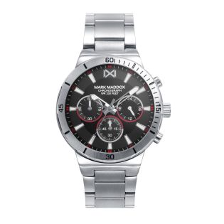 RELOJ MARK MADDOX CAB ACERO CRONOGRAFO ESF NEGRA