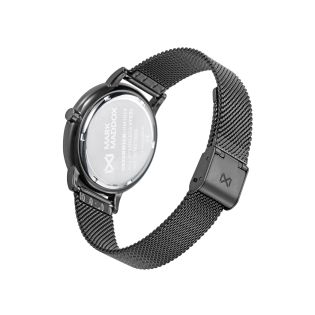 RELOJ MARK MADDOX CAB ACERO MALLA IP NEGRO