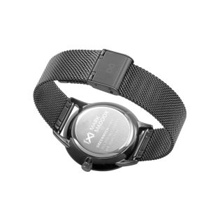 RELOJ MARK MADDOX CAB ACERO IP NEGRO MALLA