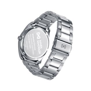 RELOJ MARK MADDOX CABALLERO BRAZALETE ACERO ESF. BLANCA