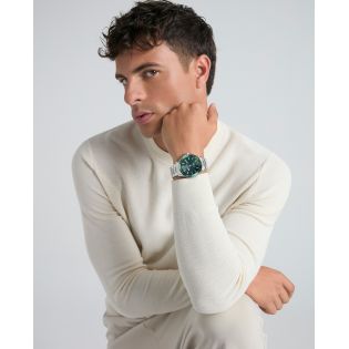 RELOJ MARK MADDOX CAB ACERO BRAZALETE ESF VERDE