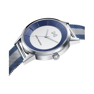 RELOJ MARK MADDOX CAB ACERO IP AZUL BRAZALETE