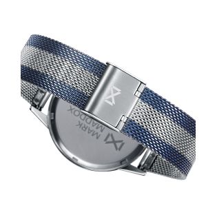 RELOJ MARK MADDOX CAB ACERO IP AZUL BRAZALETE