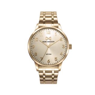 RELOJ MARK MADDOX CAB ACERO ACERO IP DORADO BRAZALETE