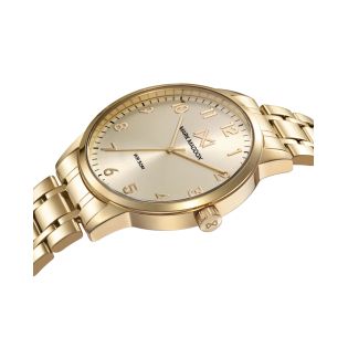 RELOJ MARK MADDOX CAB ACERO ACERO IP DORADO BRAZALETE