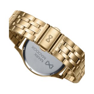 RELOJ MARK MADDOX CAB ACERO IP DORADO BRAZALETE