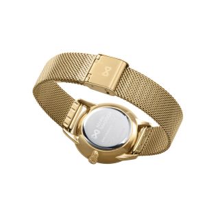 RELOJ MARK MADDOX SRA ACERO IP DORADO MALLA ESF VERDE AGUA