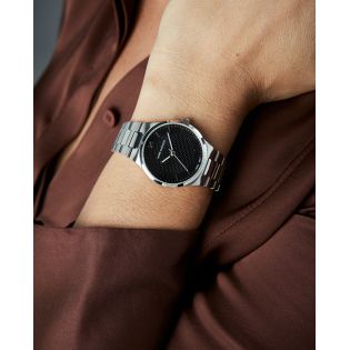 RELOJ MARK MADDOX SEÑORA BRAZALETE ACERO ESF. NEGRA 