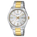 RELOJ CASIO ANALOGICO ACERO BICOLOR BISEL